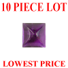 4 mm Sugarloaf (Square Cabochon) Amethyst AAA Grade 10 pc Lot